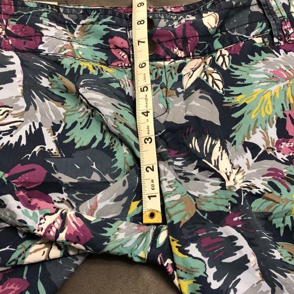 Mossimo Floral Print Cotton Shorts NWT Juniors Size 9 Convertible Length - Picture 7 of 8